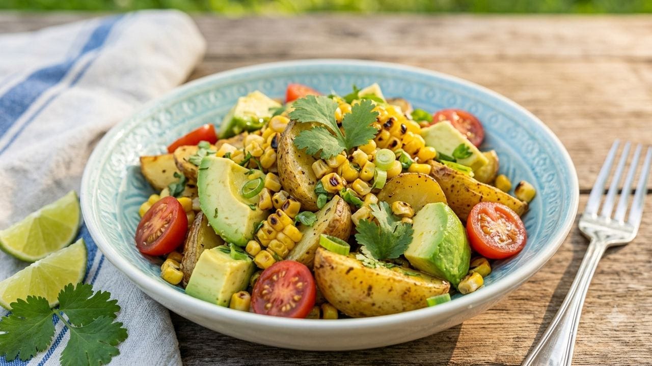 হালকা অথচ পুষ্টিকর ডিনারের খোঁজ করলে গ্রিলড কর্ন এবং অ্যাভোকাডো পটেটো স্যালাডের কোনও বিকল্প নেই। হালকা রোস্ট করা আলুর সঙ্গে পোড়ানো ভুট্টার দানা, ক্রিমি অ্যাভোকাডো, চেরি টমেটো এবং ধনেপাতা কুচি মিশিয়ে উপর থেকে লাইম ভিনেগ্রেট ছড়িয়ে দিন। বিশেষজ্ঞরা বলছেন, অ্যাভোকাডো শরীরে হেলদি ফ্যাট জোগায় এবং পোড়ানো ভুট্টা স্যালাডটিতে একটি চমৎকার স্মোকি ফ্লেভার এনে দেয় যা খেতে অসাধারণ লাগে। Gemini ai