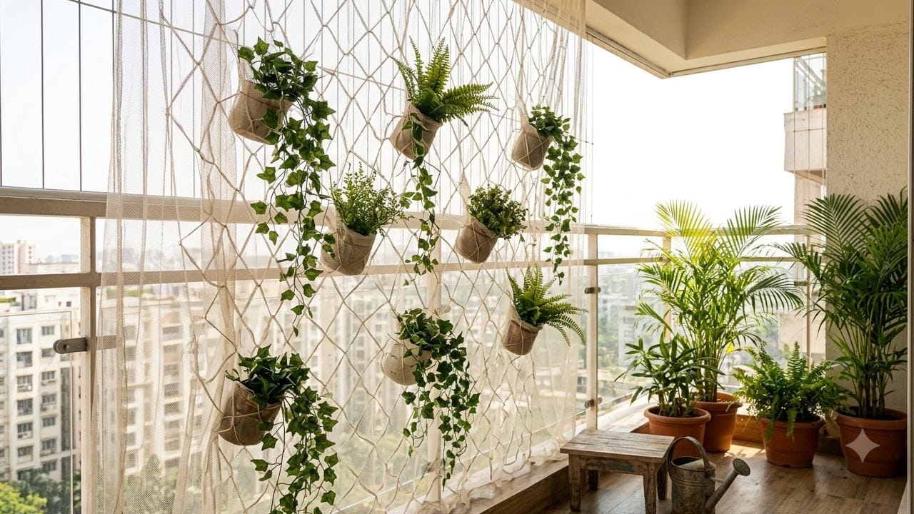 সবুজপ্রেমীদের জন্য পুরনো মশারির কাপড় চমৎকার একটি ডিসপ্লে তৈরির মাধ্যম হতে পারে, যা বারান্দা বা ঘরের ভেতরের বাগানকে অন্য মাত্রা দেবে। হালকা ও কৃত্রিম লতানো গাছ কিংবা ছোট ছোট ইনডোর প্ল্যান্ট ঝুলিয়ে রাখার জন্য মশারির জাল কেটে সুন্দর হ্যাঙ্গার তৈরি করে নিতে পারেন এই স্বচ্ছ জালের মধ্য দিয়ে গাছের সবুজ পাতাগুলো যখন দৃশ্যমান হবে, তখন ঘরের দেওয়ালে বা বারান্দায় একটি দারুণ নান্দনিক টেক্সচার তৈরি হবে। যা এক নিমেষে মন ভালো করে দেবে। Gemini AI