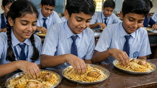 Chicken Biriyani in Mid Day Meal: মিড ডে মিলে বাচ্চাদের পাতে পড়বে গরম গরম চিকেন বিরিয়ানি! বিরাট উদ্যোগ শিক্ষামন্ত্রীর