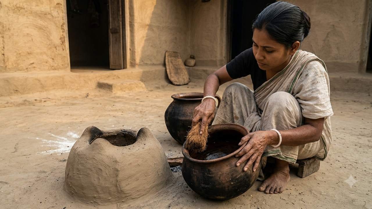 বাংলার বেশিরভাগ প্রবাদের মতোই এই বিশেষ লোককথাটির নিখুঁত উৎপত্তি বা কার মুখে প্রথম এটি শোনা গিয়েছিল তার কোনও লিখিত বা প্রামাণ্য ঐতিহাসিক সূত্র পাওয়া যায় না। তবে কৃষিজীবী যৌথ পরিবারের প্রেক্ষাপটে এই প্রবাদের ব্যবহার ছিল ভীষণ রকমের যুক্তিযুক্ত ও বাস্তবসম্মত। সংসারের কোনও সদস্য অলস বসে থাকলে তাকে ব্যস্ত রাখার জন্য খই ভাজার দায়িত্ব দেওয়া ছাড়া ভালো বিকল্প আর ছিল না। Gemini Ai