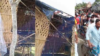 ভাঙড়ে পুড়িয়ে দেওয়া হল ISF পার্টি অফিস