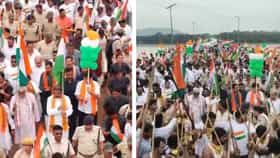 জাতীয় পতাকা হাতে হাঁটলেন ধর্মেন্দ্র, তিরঙ্গা যাত্রায় মানুষের স্রোত