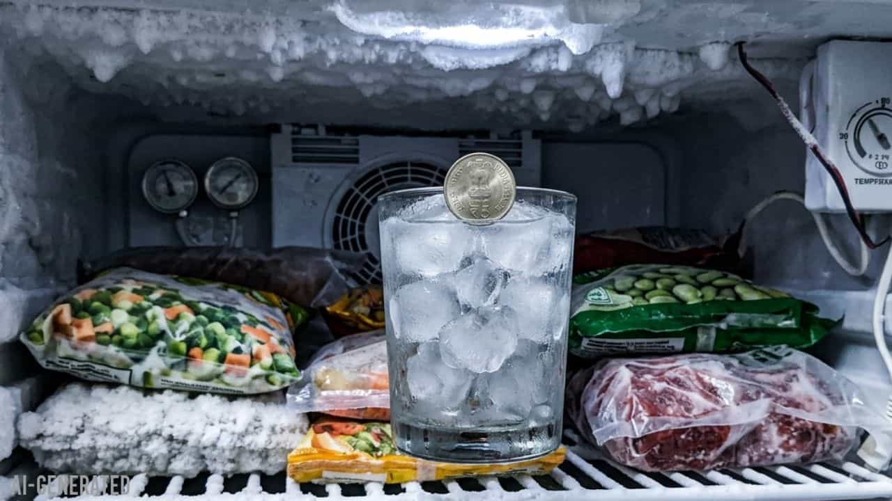Coin in Freezer: বেড়াতে যাওয়ার আগে ফাঁকা বাড়ির ফ্রিজে জল ভরা গ্লাসে কয়েন রেখে যান, কী হবে জানেন Coin in Freezer: বেড়াতে যাওয়ার আগে ফাঁকা বাড়ির ফ্রিজে জল ভরা গ্লাসে কয়েন রেখে যান, কী হবে জানেন