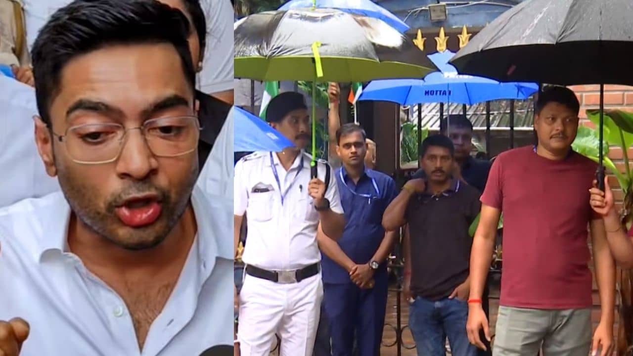 Abhishek Banerjee: এবার শ্লীলতাহানির ধারা, থানায় অভিষেক, বাইরে বিক্ষোভ কর্মীদের