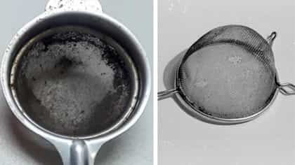 Kitchen Hacks: ছাঁকনি একেবারে নতুনের মতো ঝকঝকে করে ফেলুন এক মিনিটে
