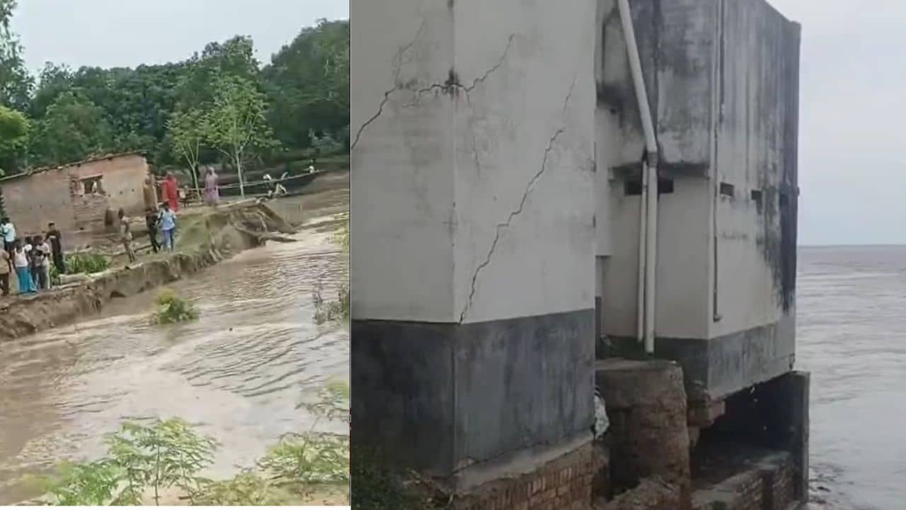 Malda Ganga Erosion: ডুবে যাওয়ার আগে মসজিদে শেষ দোয়া, জলবন্দি থেকেই কি এবার হবে দুর্গাপুজো?