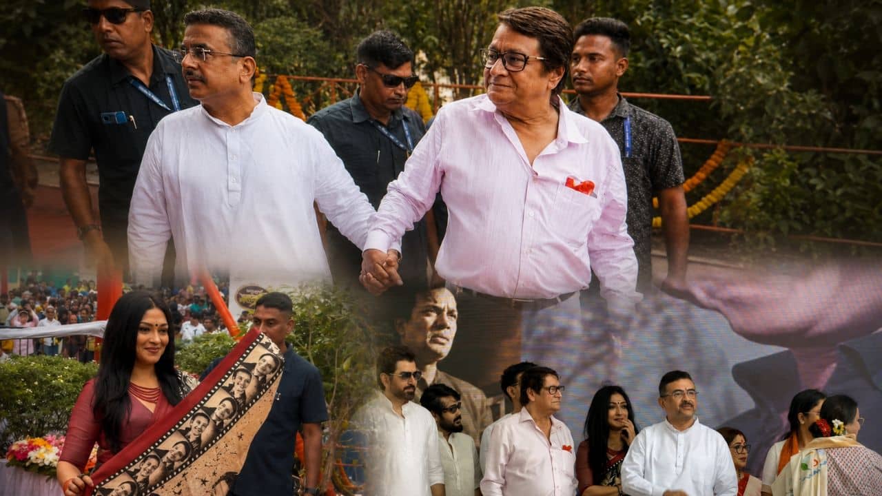 Uttam Kumar: ঋতুপর্ণার শাড়িতে সপ্তপদী,শুভেন্দুর হাত ধরলেন রঞ্জিত মল্লিক, উত্তমের একশোতম জন্মদিনে কী কী ঘটল শহরে?