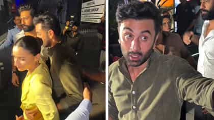 আলিয়ার কোমর জড়িয়ে কার দিকে আঙুল তুললেন রণবীর?