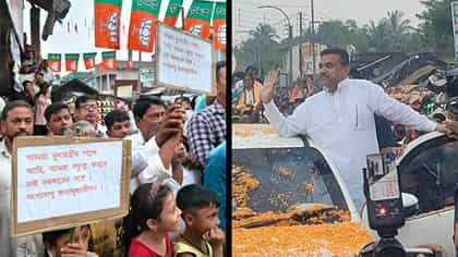 'মুখ্যমন্ত্রীর পাশে আছি', শুভেন্দুর রোড শোতে পোস্টার হাতে সংখ্যালঘুরা