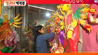 Durga Puja 2026: পড়ে ক্লাস টুয়েলভে, প্রাপ্তির হাতেই কুমোরটুলিতে তৈরি হচ্ছে একের পর এক প্রতিমা