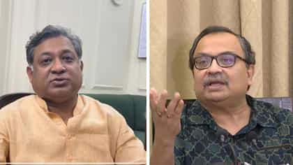 'সৌজন্য'! লবিতে দাঁড়িয়ে কুণালের সঙ্গে দীর্ঘক্ষণ কথা বললেন সন্দীপন