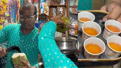ডাবের জল দিয়ে চা বানিয়ে হইচই ফেলে দিয়েছেন সুকান্ত