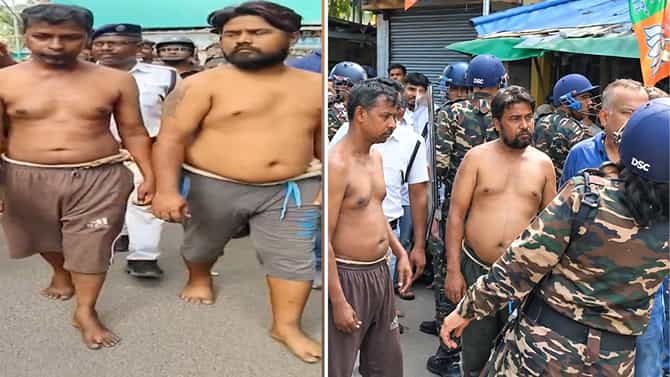 বেহালার ঘটনায় প্রেমিকার বাবা ও মামাকে বেঁধে খালি গায়ে ঘোরাল পুলিশ