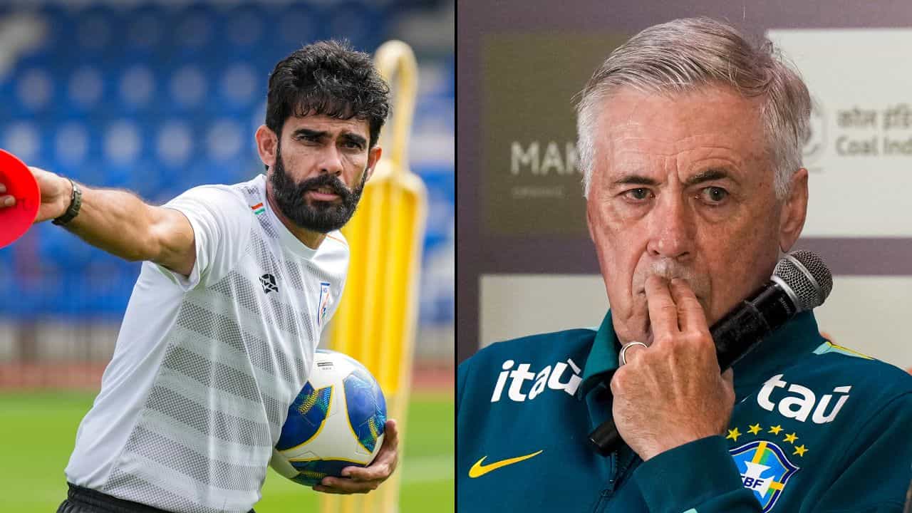 India vs Brazil: যুবভারতীতে প্র্যাক্টিসে নামল ব্রাজিল, হাইভোল্টেজ ম্যাচের আগে দলকে উজ্জীবিত করলেন খালিদ! India vs Brazil: যুবভারতীতে প্র্যাক্টিসে নামল ব্রাজিল, হাইভোল্টেজ ম্যাচের আগে দলকে উজ্জীবিত করলেন খালিদ!