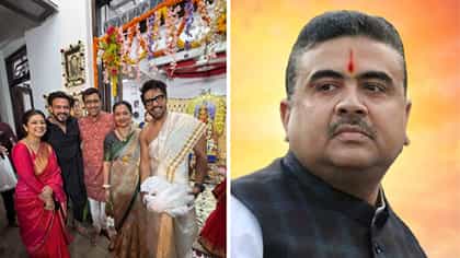 মহানায়কের বাড়ির পুজোয় মুখ্যমন্ত্রী! কী প্রার্থনা করলেন?