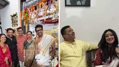 মহানায়কের বাড়ির পুজোয় মুখ্যমন্ত্রী! কী প্রার্থনা করলেন?
